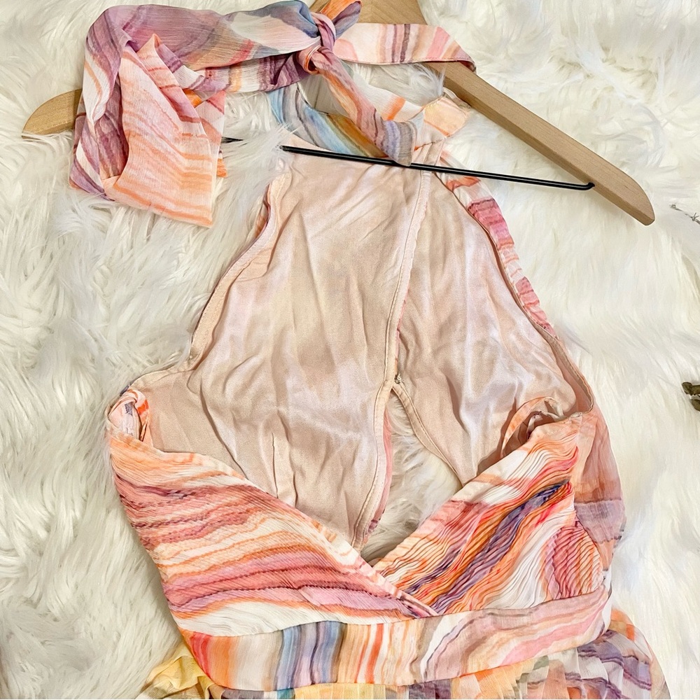 Rococo Sand Eira Marble Print Pleated Maxi Dress S NWT - Picture 14 of 16